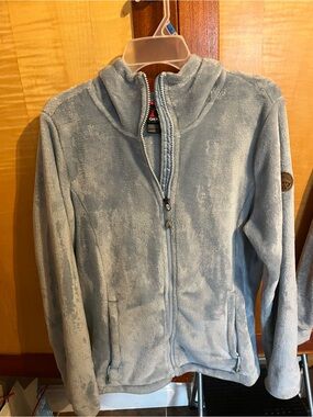 Gerry Weber Pale Blue Plush Zip-Up Jacket